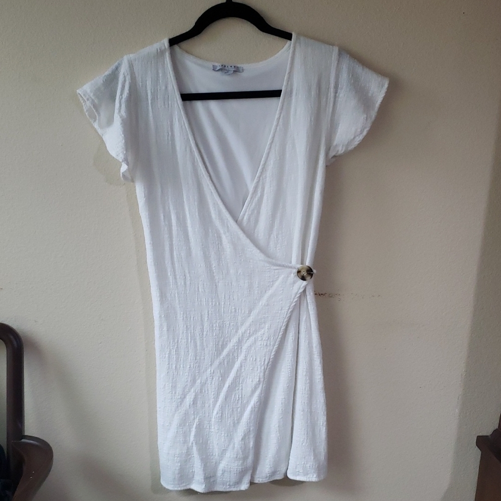 Elegant White Wrap Dress